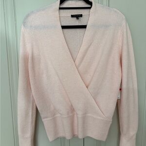 1. State Light Pink V-Neck Sweater